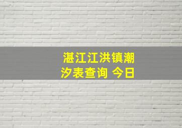 湛江江洪镇潮汐表查询 今日